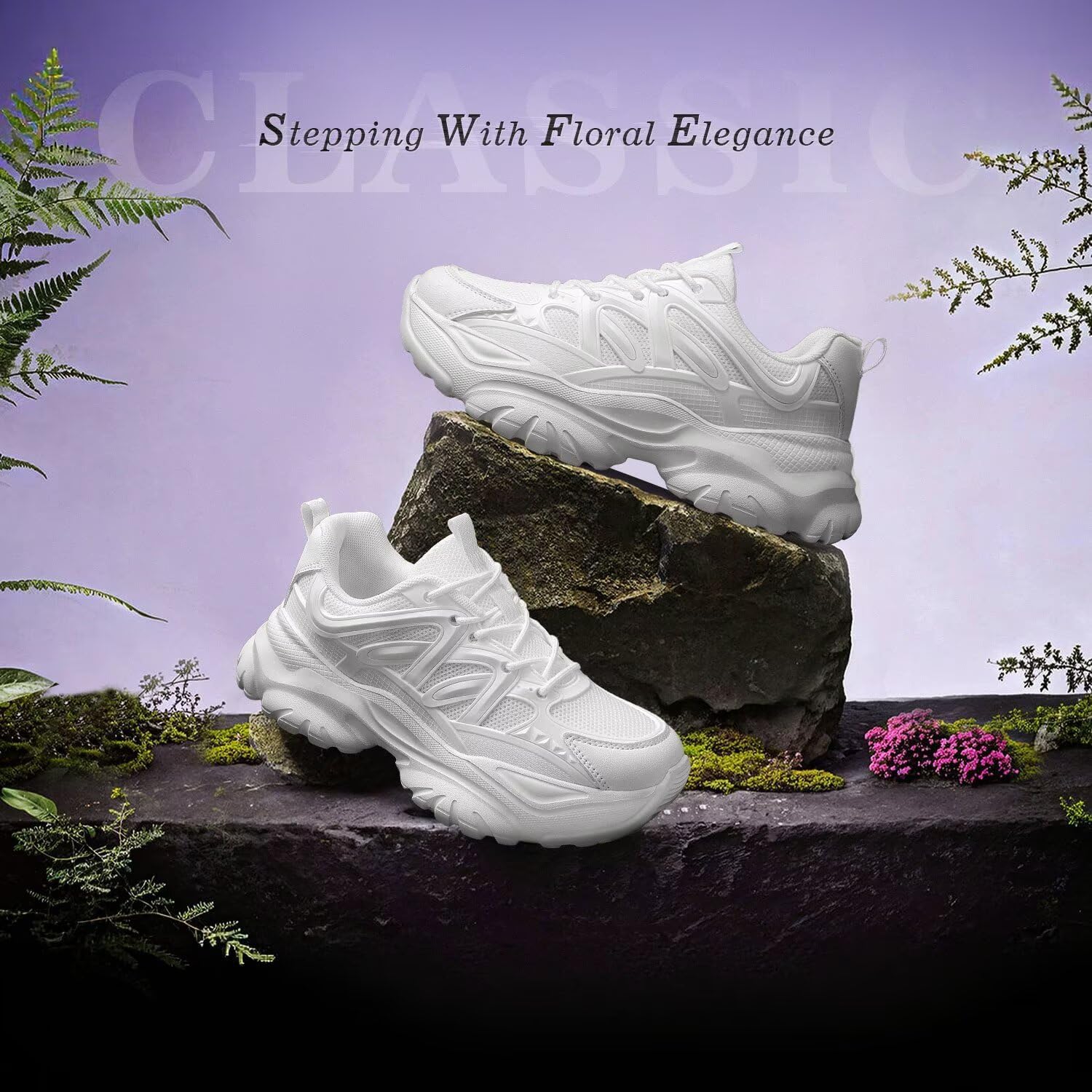 Women's Road Running Shoes Non Slip Ladies Walking Fashion Athletic Chunky Sneakers Work Gym Comfort Lightweight Mesh Soft Sole