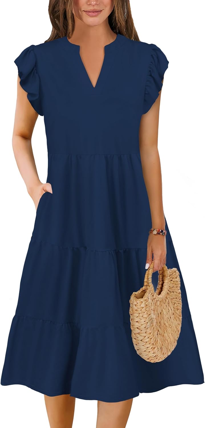 Summer Dresses for Women 2025 Elegant Classy Casual Plus Size Spring Midi Fashion Dress S-XXL